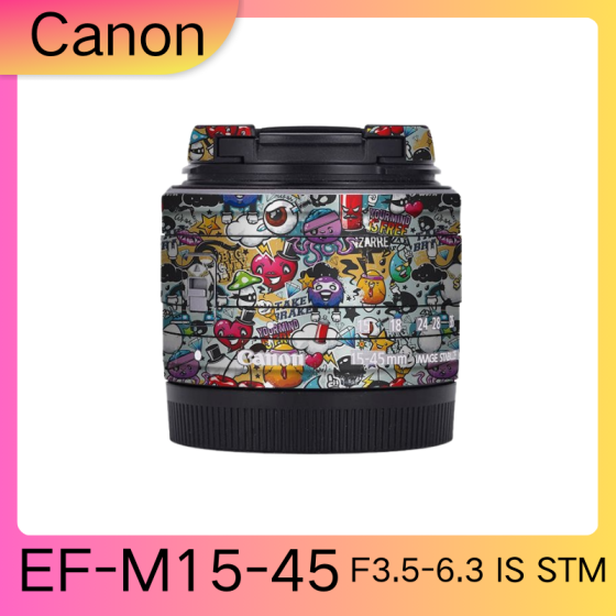 Lentes Canon EFM15-45F3.5-6.3 IS STM  - Pele câmera, adesivo câmera - com alta resistência a arranhões, à prova d'água e com design elegante.